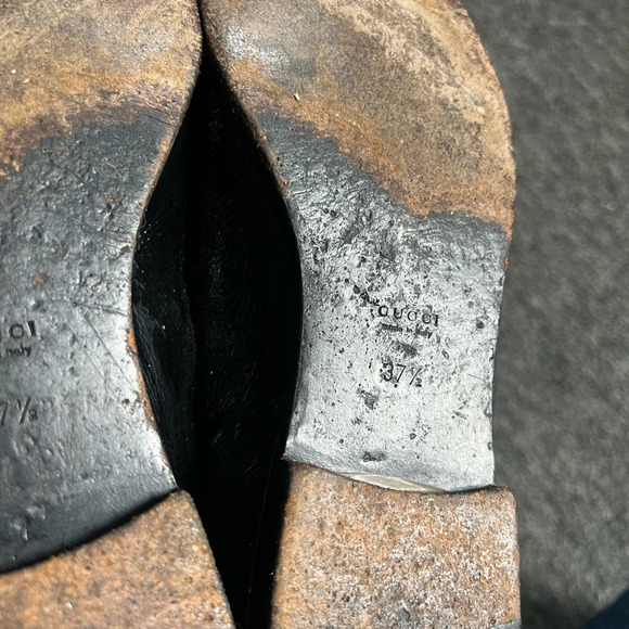 Gucci Square Toe Loafers, size 37.5 - Picture 7 of 9